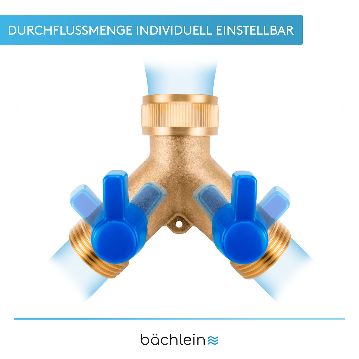 2-Wege-Verteiler mit Absperrhähnen