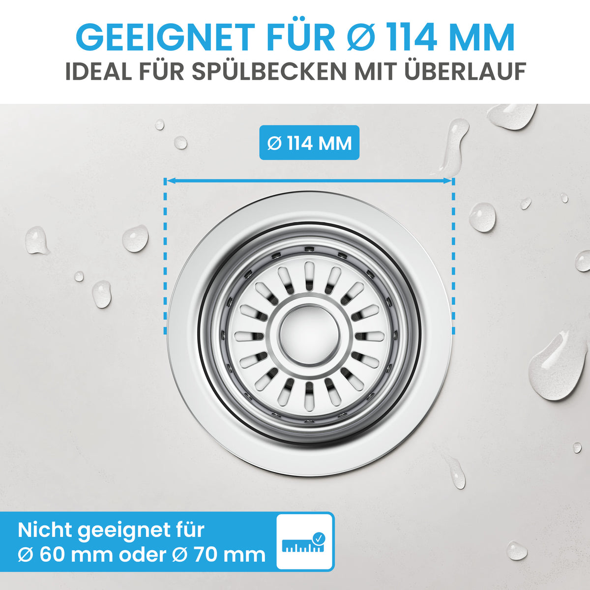 Ablaufgarnitur Pop-Up Spüle