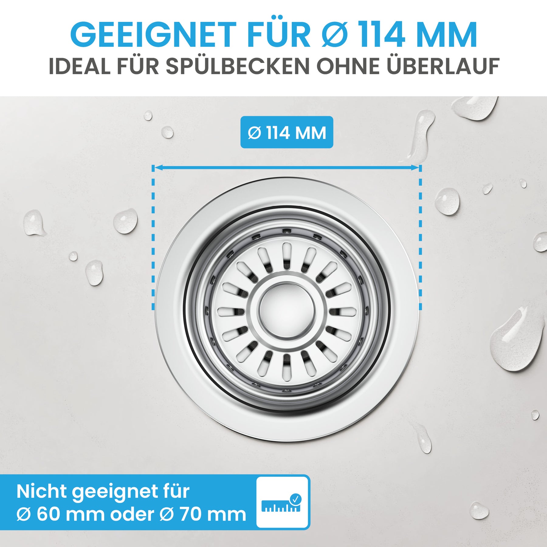 Ablaufgarnitur Pop-Up Spüle