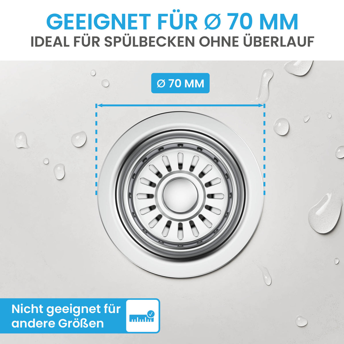 Ablaufgarnitur Pop-Up Spüle