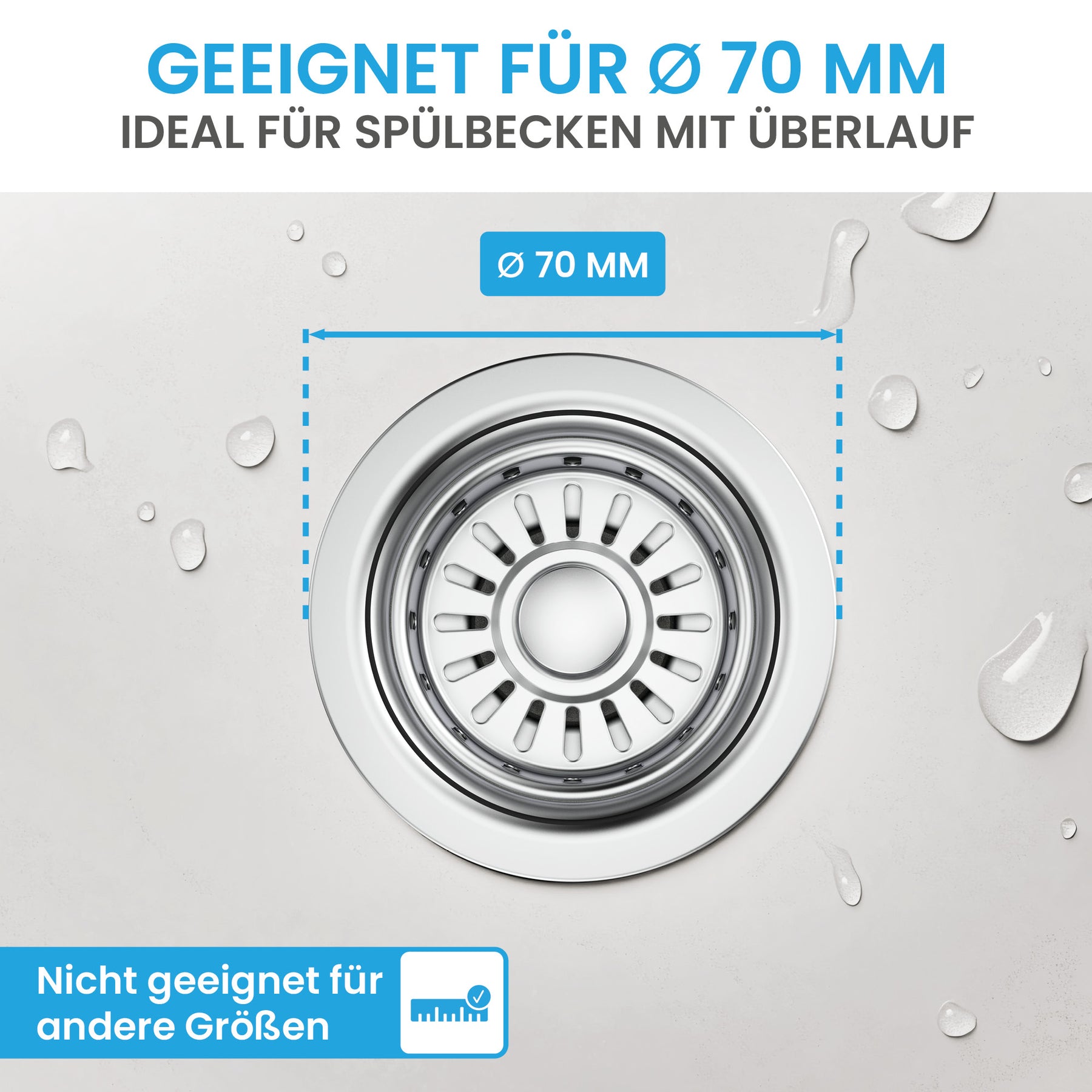 Ablaufgarnitur Pop-Up Spüle