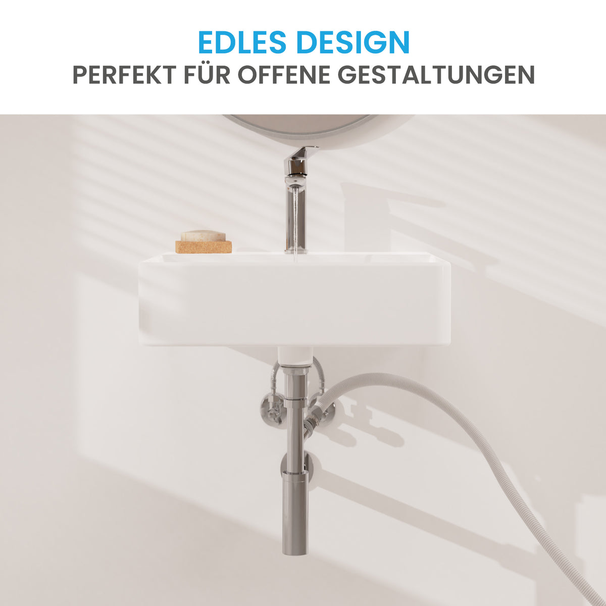 Design Siphon mit Geräteanschluss