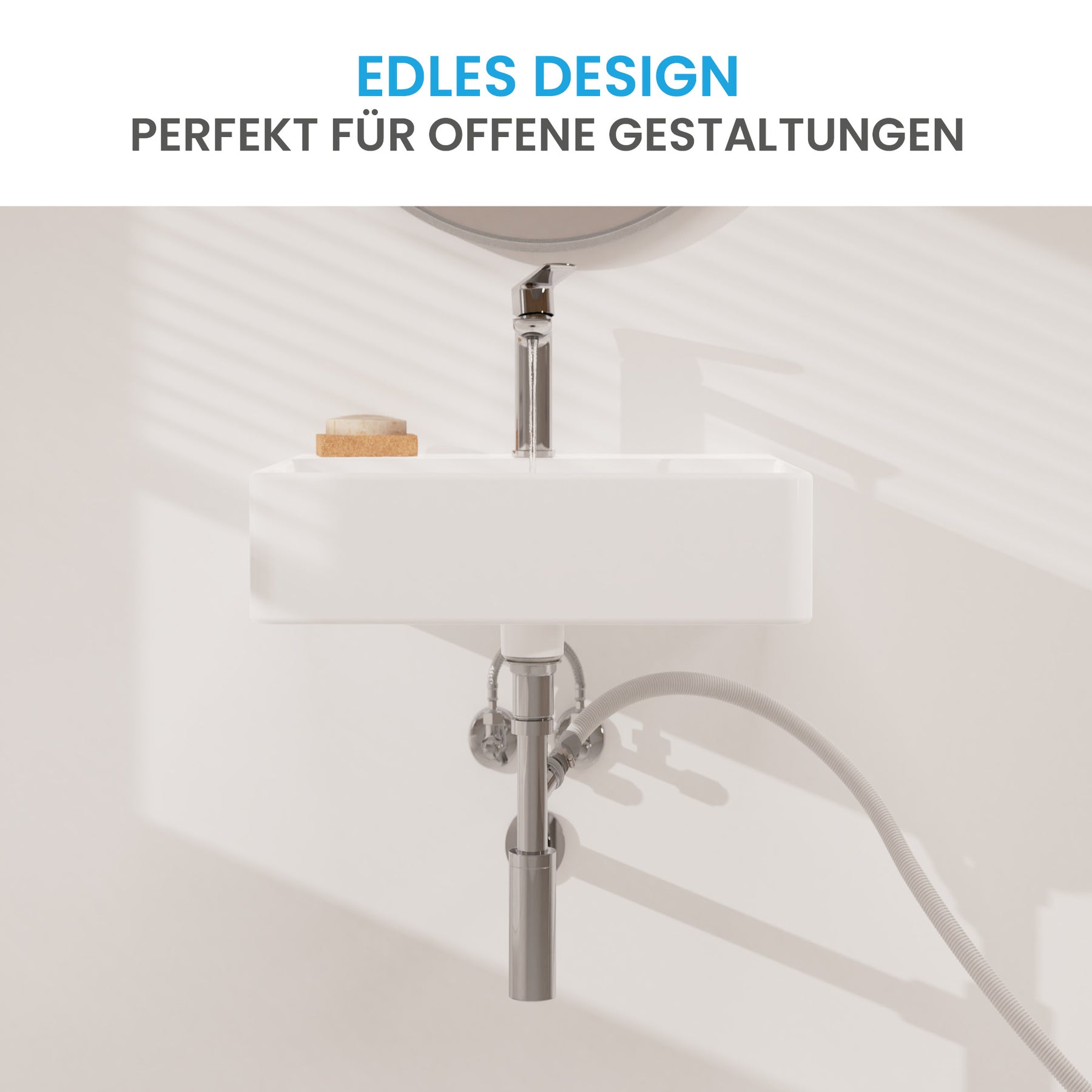 Design Siphon mit Geräteanschluss
