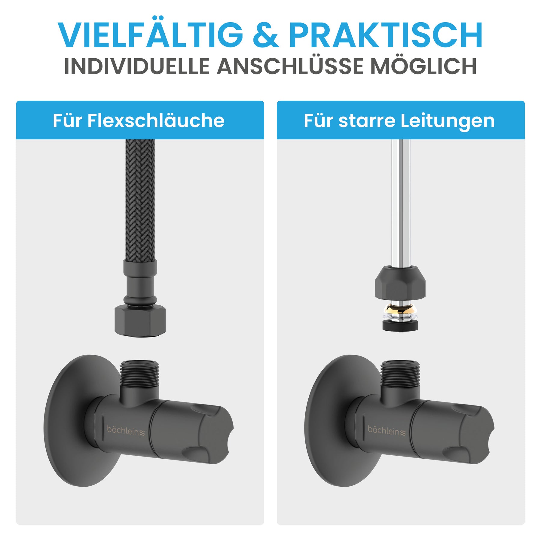 Eckventil-Set Schnellverschluss Klassik