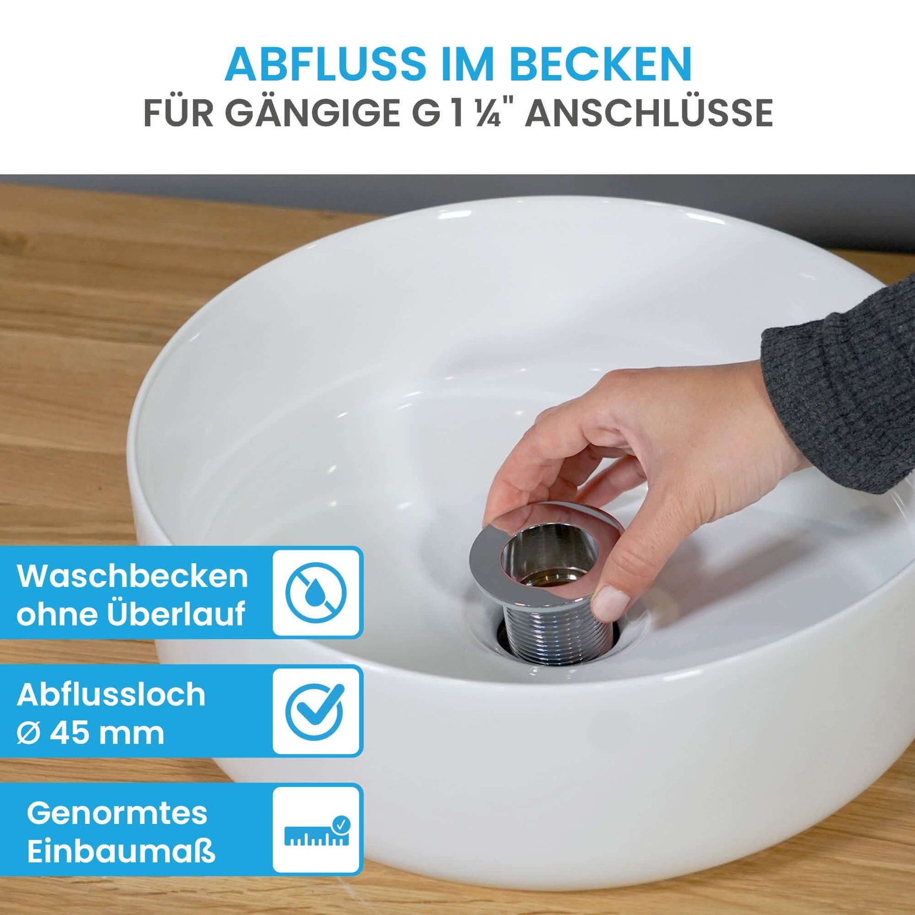Aufsatzwaschbecken Tamula - rund Bächlein