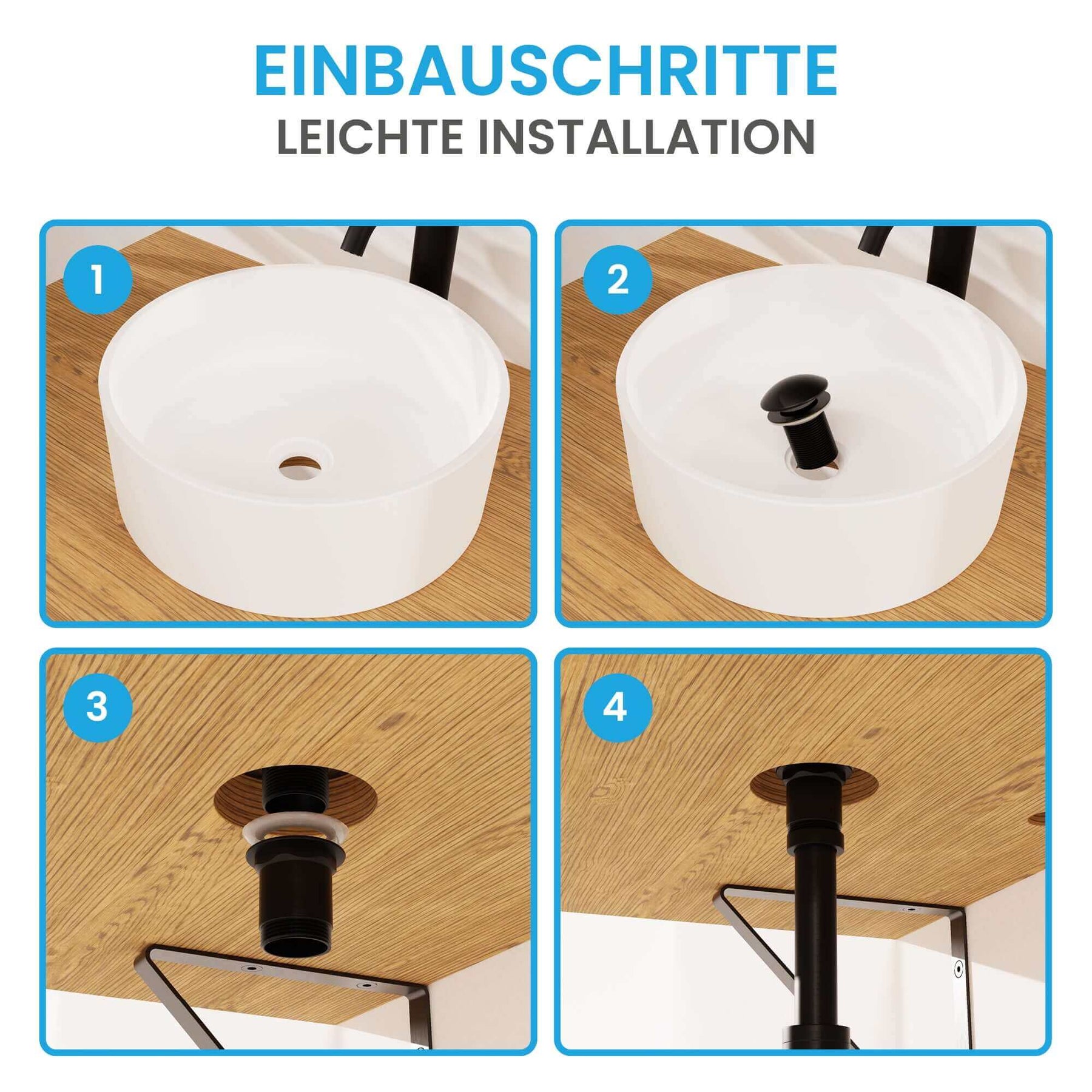 Design Ablaufgarnitur Pop-Up ohne Überlauf Bächlein