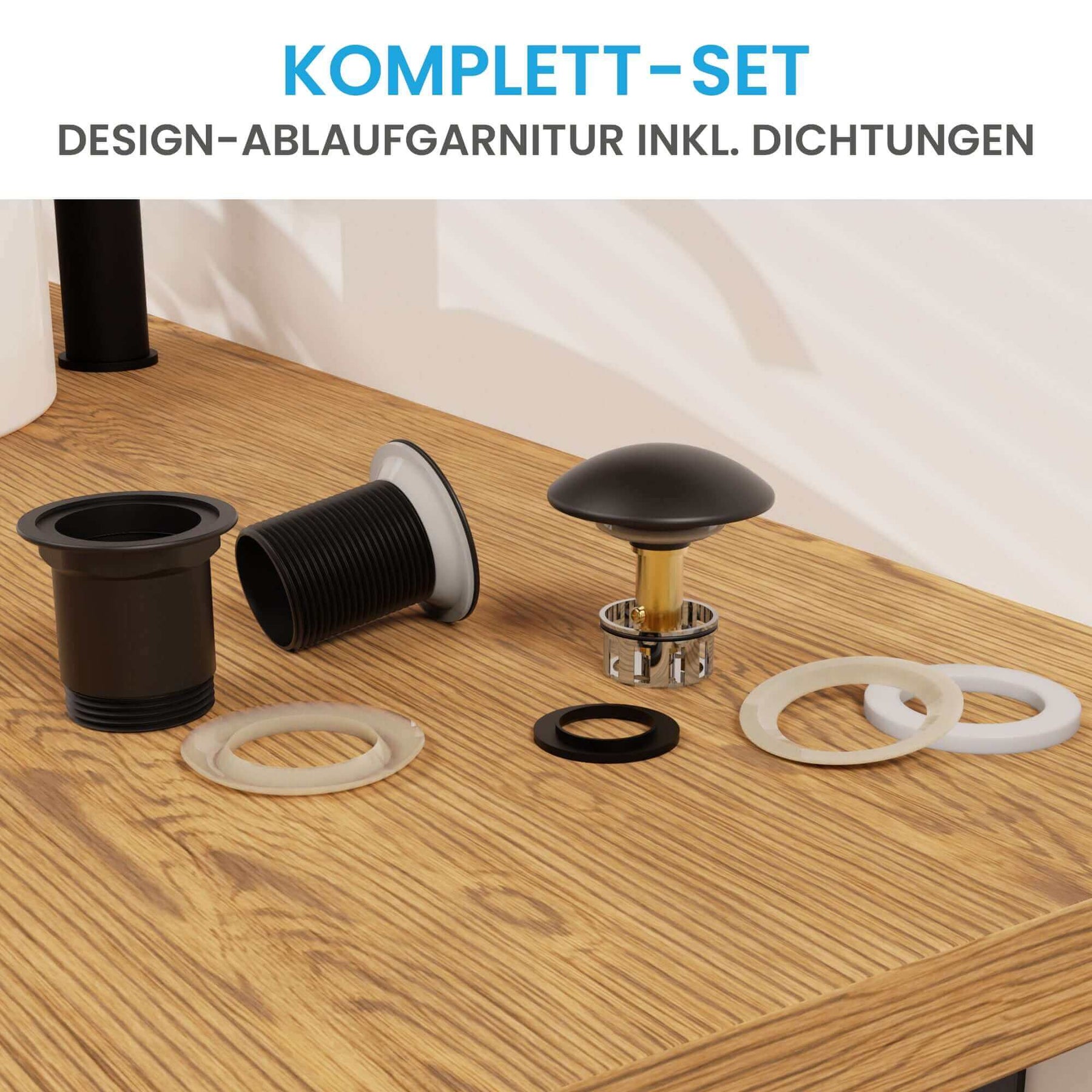 Design Ablaufgarnitur Pop-Up ohne Überlauf Bächlein