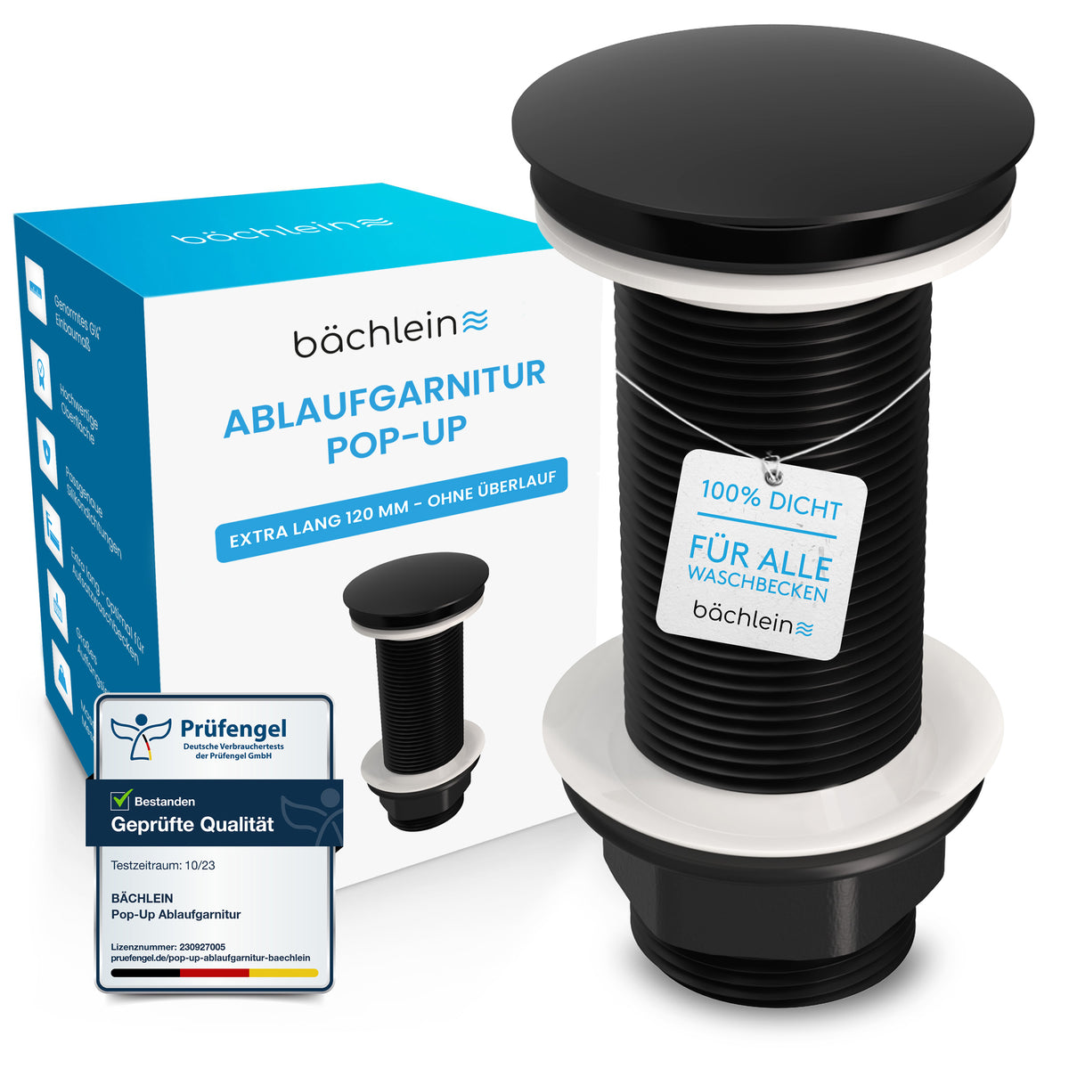 Ablaufgarnitur extra lang (ohne Überlauf)