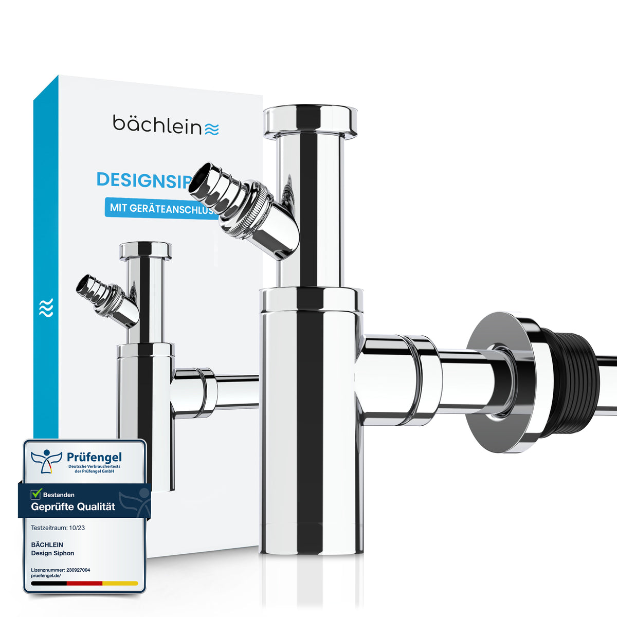 Design Siphon mit Geräteanschluss