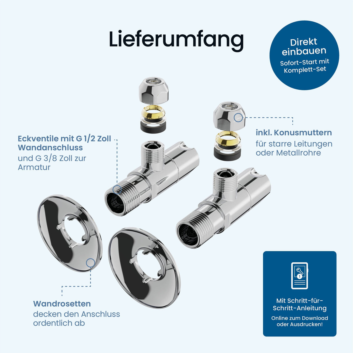 Eckventil-Set Treflus