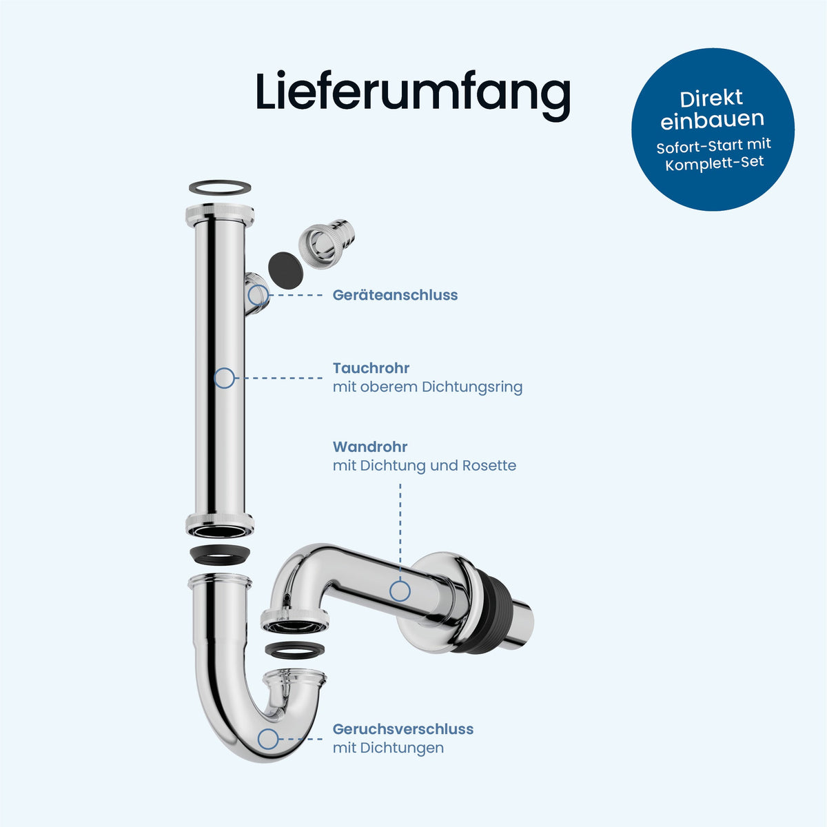 Röhrensiphon extra lang