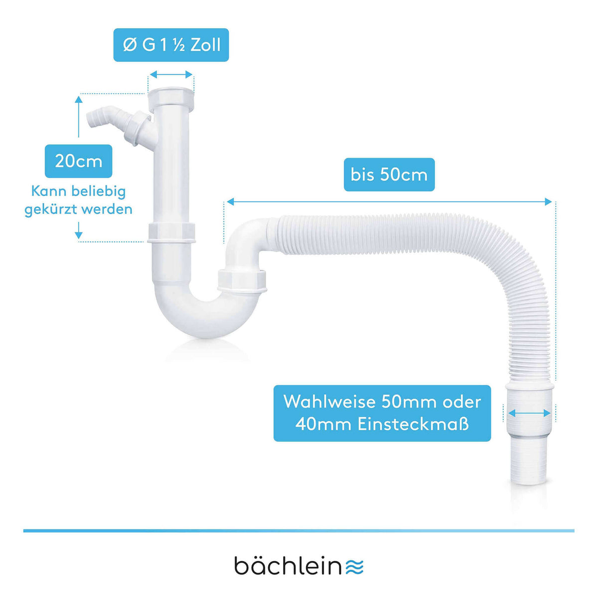 Bächlein Siphon Spüle