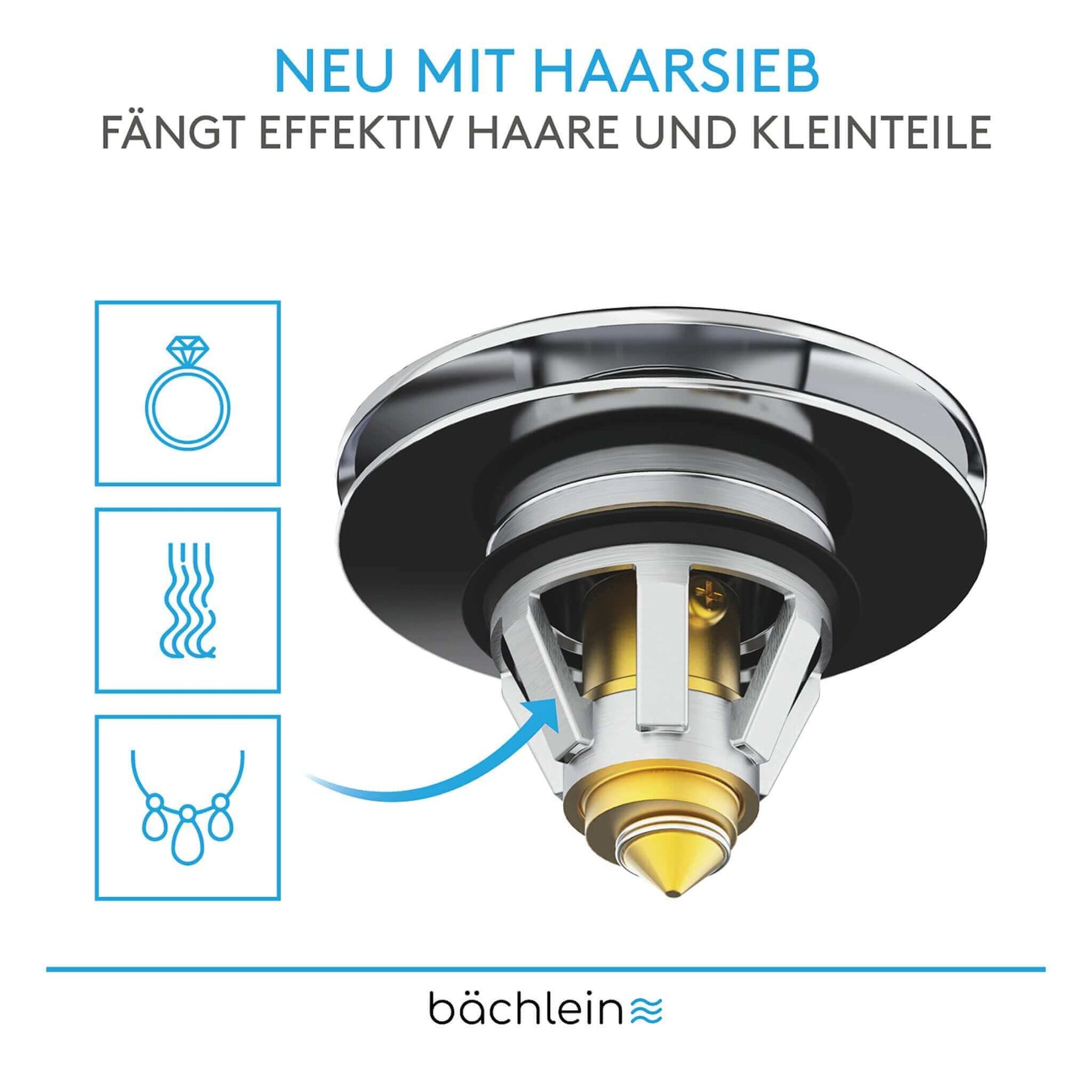 Waschbeckenstöpsel Pop-Up Bächlein