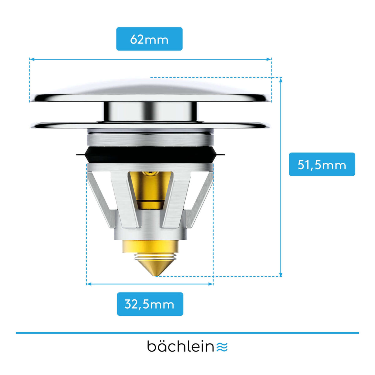 Waschbeckenstöpsel Pop-Up Bächlein