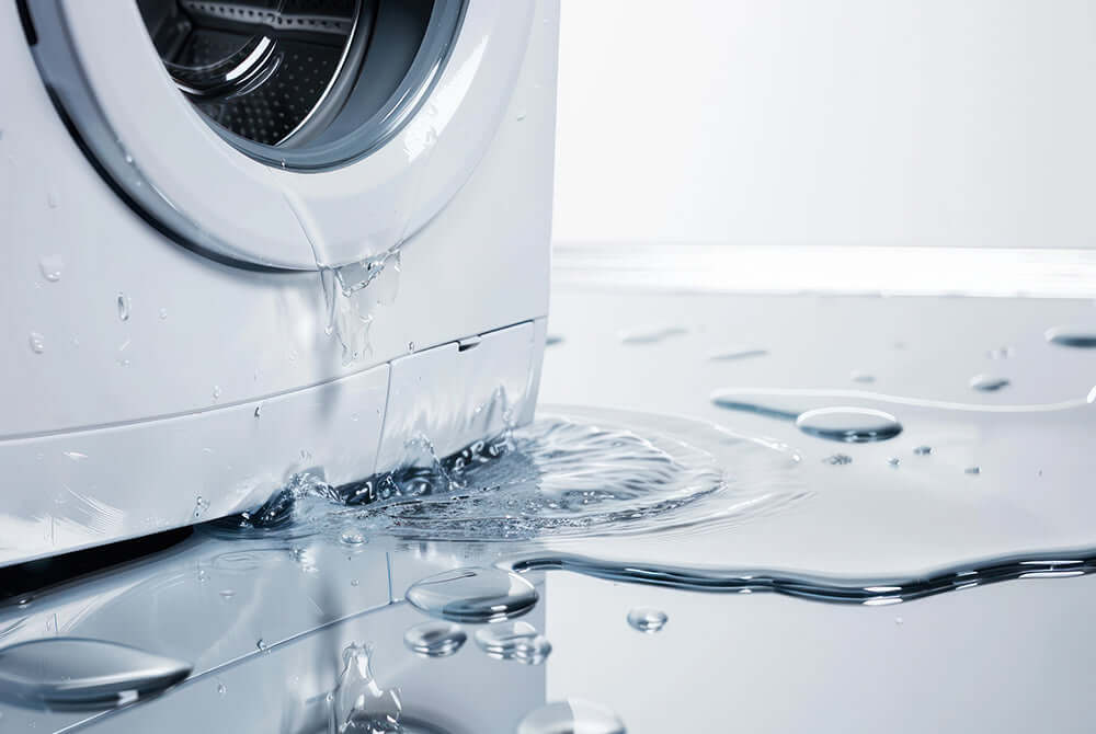 Waschmaschine läuft aus Bächlein