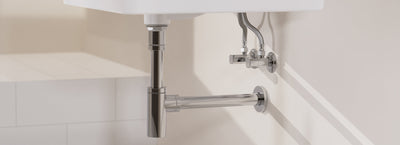 Siphons für das Bad in Chrom glänzend