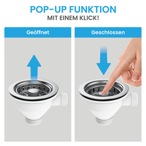 Ablaufgarnitur Pop-Up Spüle 114 mm