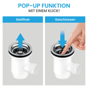 Ablaufgarnitur Pop-Up Spüle 70 mm
