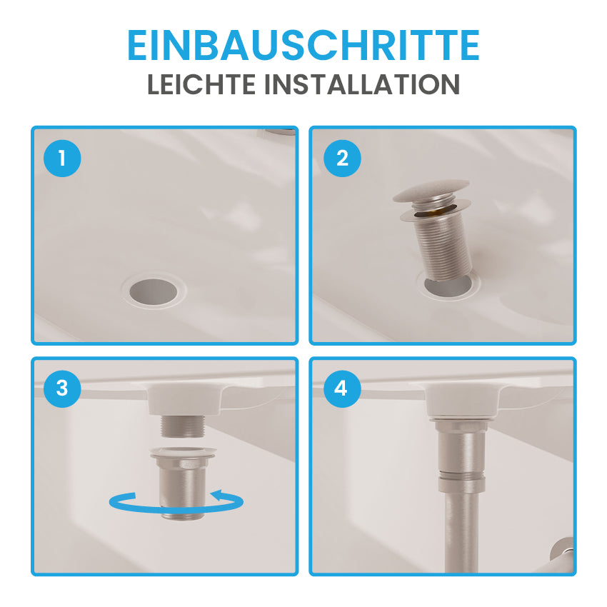 Ablaufgarnitur Pop-Up ohne Überlauf