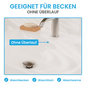 Ablaufgarnitur Pop-Up ohne Überlauf