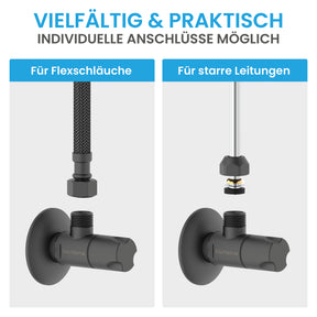 Eckventil-Set Schnellverschluss Klassik