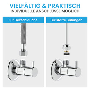 Eckventil-Set Schnellverschluss Komfort