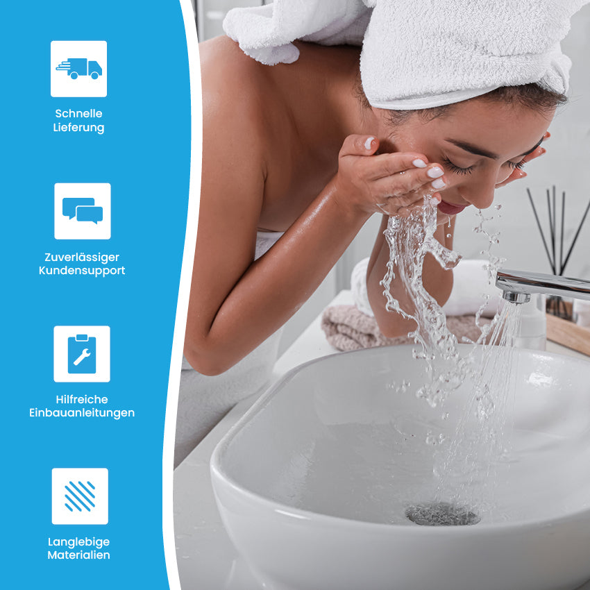 Ablaufgarnitur Pop-Up mit Überlauf