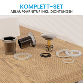 Ablaufgarnitur Pop-Up mit Überlauf