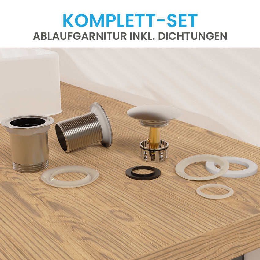 Ablaufgarnitur Pop-Up ohne Überlauf