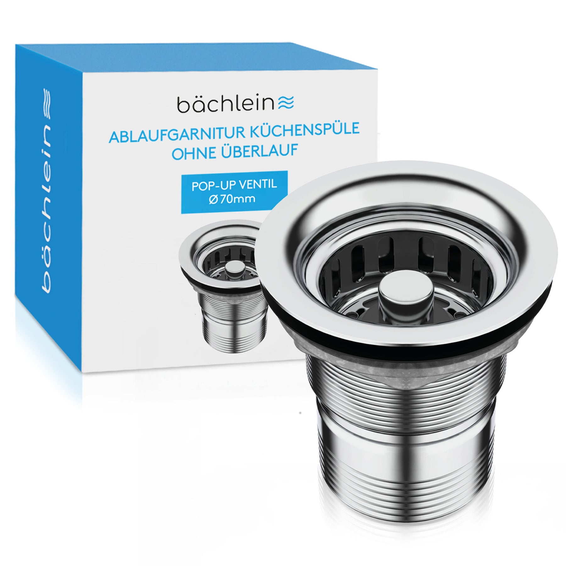 Ablaufgarnitur Pop-Up Spüle 70 mm
