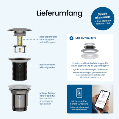 Pop-Up-Ablaufgarnitur