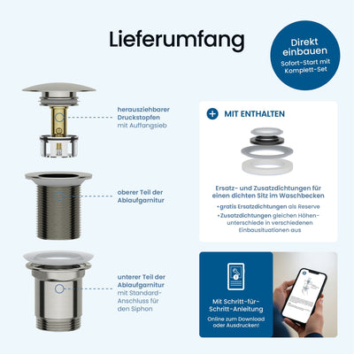 Pop-Up-Ablaufgarnitur