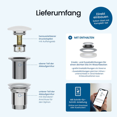 Pop-Up-Ablaufgarnitur