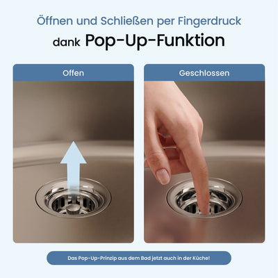 ⌀ 70 mm Pop-Up-Ablaufgarnitur Spüle