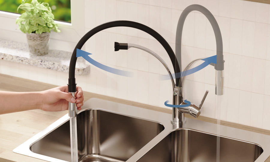Flexible Handbrause mit magnetischer Halterung