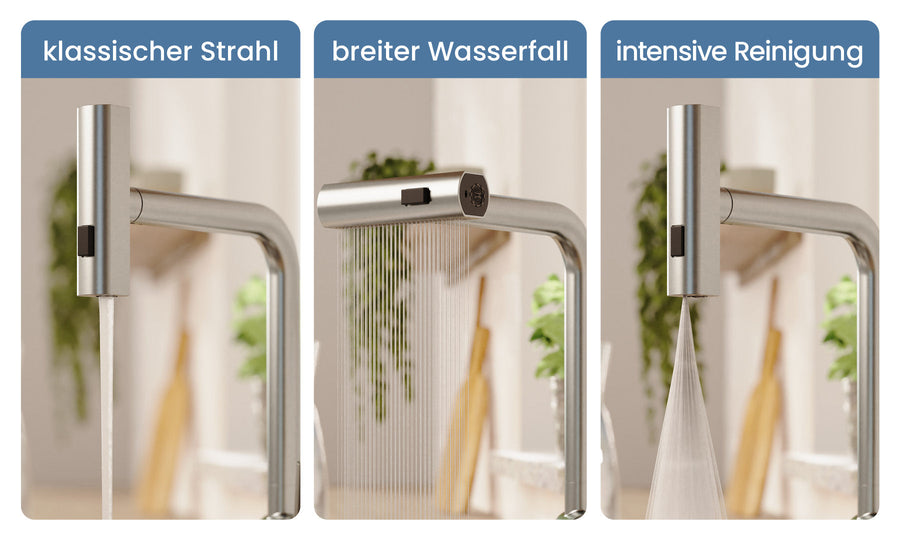 Drei Strahlarten für unterschiedliche Arbeiten
