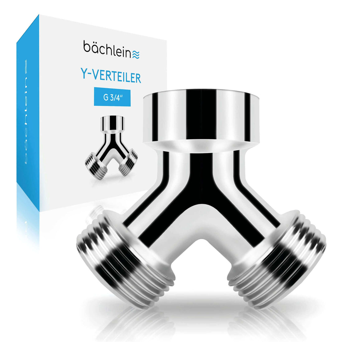 Messing Y-Verteiler 1/2 Zoll - 2 Wege Beweglich Verschraubung Mit Dichtung Für Wasserhahn & Waschmaschine